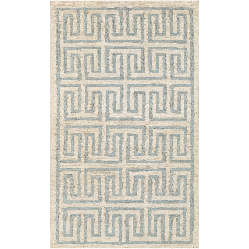 Hand-Woven Gilberto Geometric Pattern Jute Area Rug