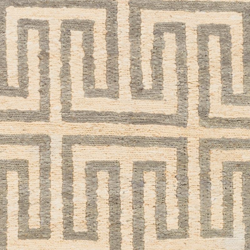 Hand-Woven Gilberto Geometric Pattern Jute Area Rug