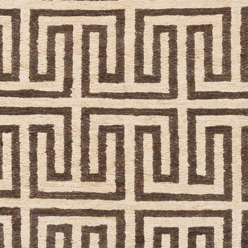 Hand-Woven Gilberto Geometric Pattern Jute Area Rug