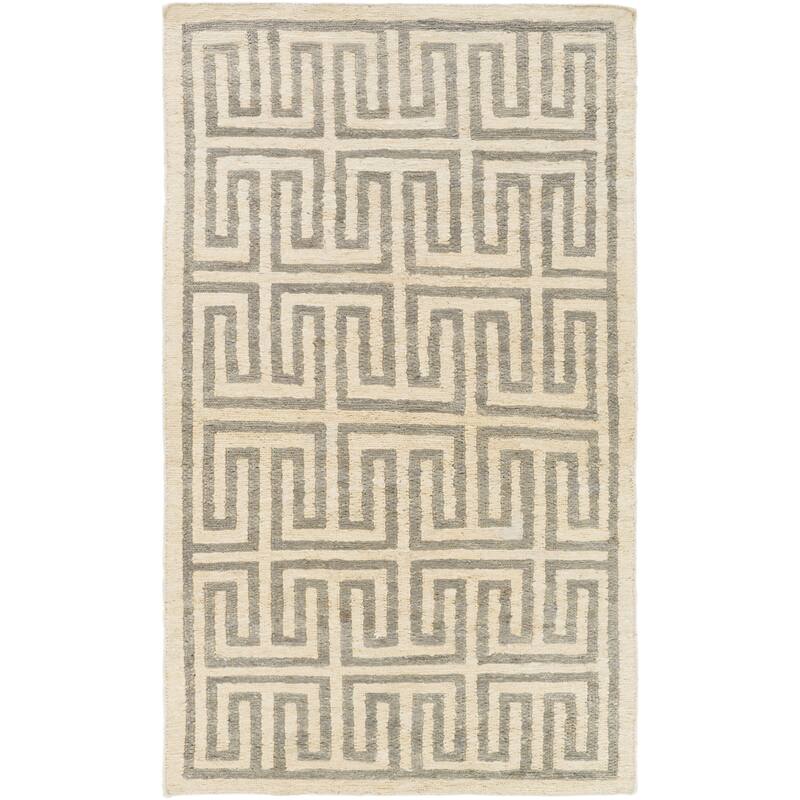 Hand-Woven Gilberto Geometric Pattern Jute Area Rug