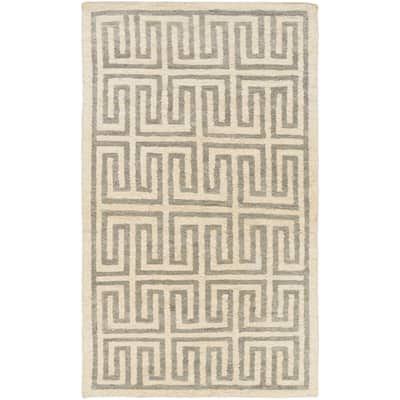 Hand-Woven Gilberto Geometric Pattern Jute Area Rug