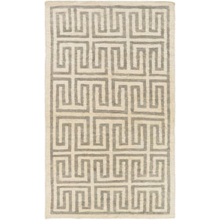 Hand-Woven Gilberto Geometric Pattern Jute Area Rug