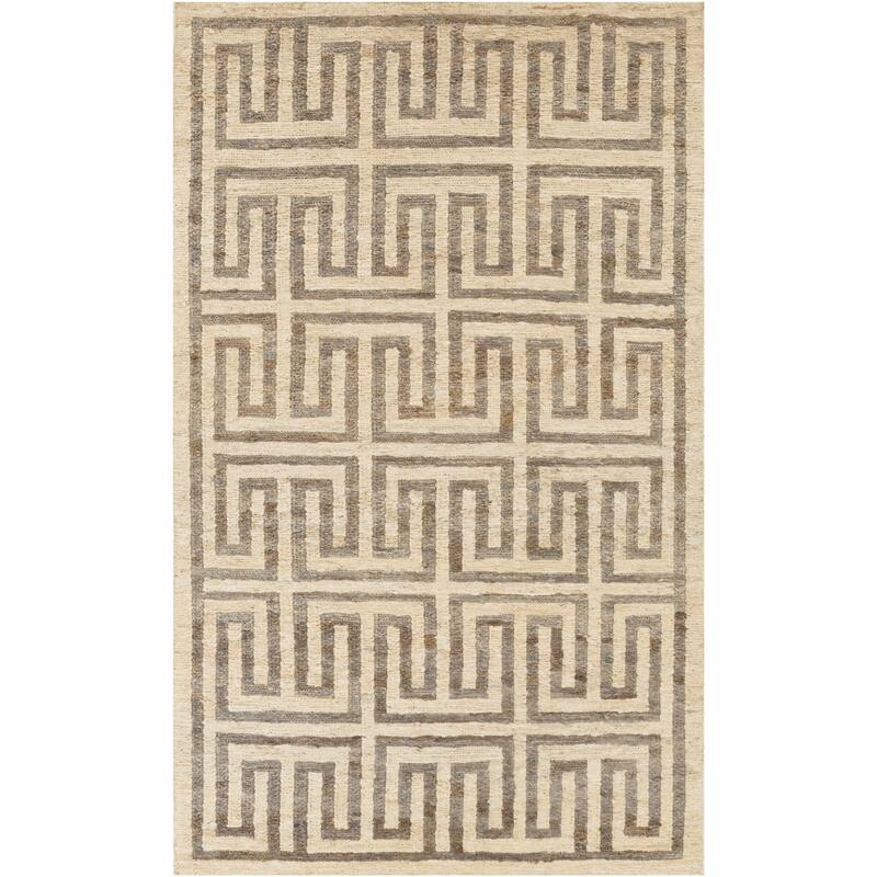 Hand-Woven Gilberto Geometric Pattern Jute Area Rug