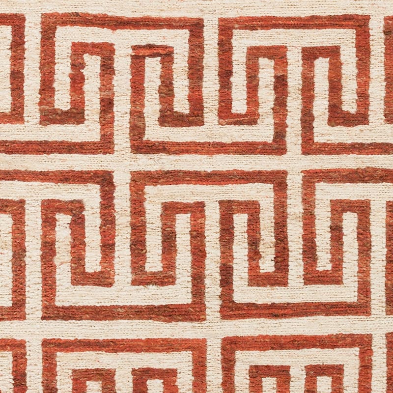 Hand-Woven Gilberto Geometric Pattern Jute Area Rug