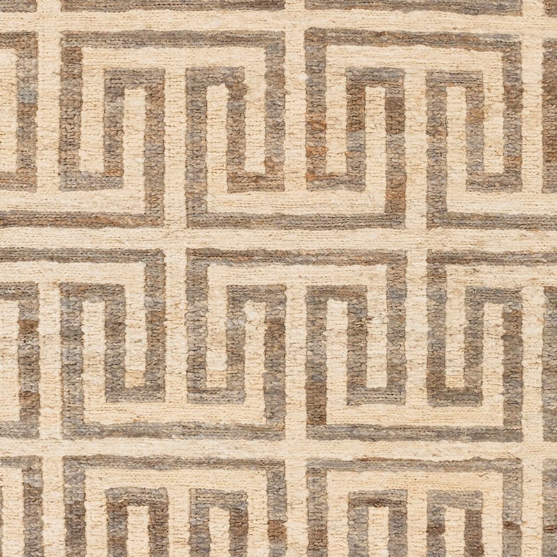 Hand-Woven Gilberto Geometric Pattern Jute Area Rug