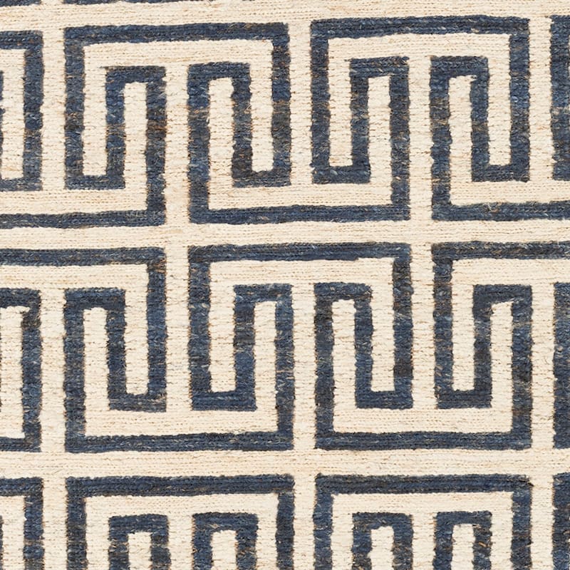 Hand-Woven Gilberto Geometric Pattern Jute Area Rug