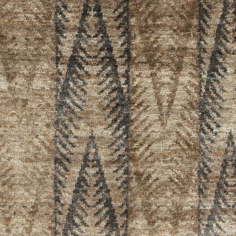 Hand-Knotted Nell Ikat Pattern Hemp Area Rug - 5' x 8' - 5' x 8'