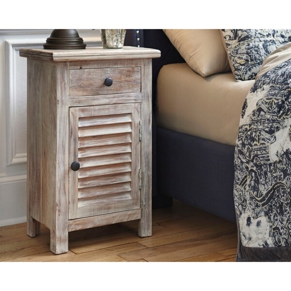 Shop Signature Design by Ashley Charlowe White Wash Night Stand Free