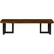 preview thumbnail 2 of 5, Kosas Home Kinda Distressed Brown and Black Reclaimed Wood 70-inch Bench