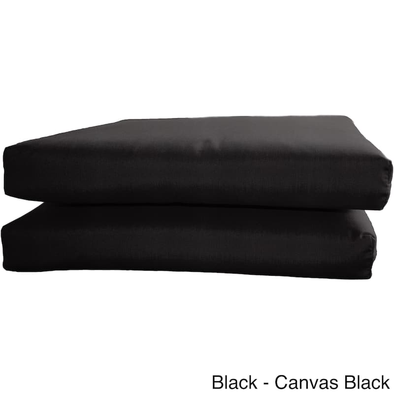 Sunbrella Designer KnifeEdge Seat Cushions (Set of 2) - Black