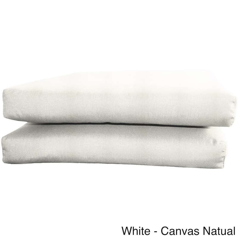 Sunbrella Designer KnifeEdge Seat Cushions (Set of 2) - White