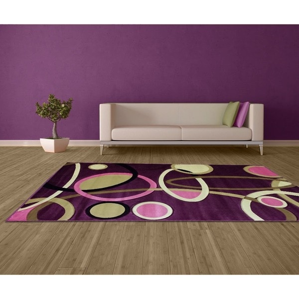 LYKE Home Isabela Lilac/ Multi Area Rug (4 x 6)   Shopping