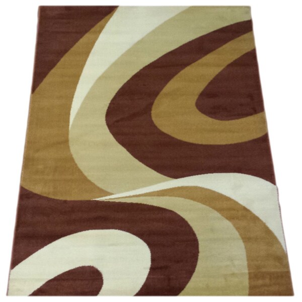 LYKE Home Prism Beige/ Brown Area Rug