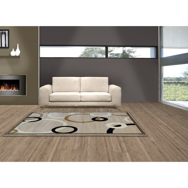 LYKE Home Audrey Cream/ Beige Area Rug (5' x 8') - 5' x 8'
