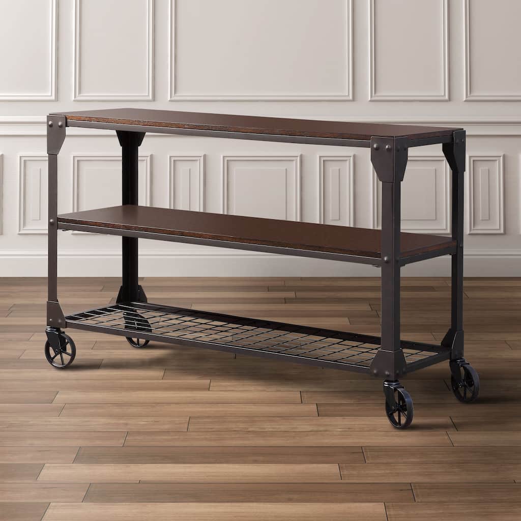 Furniture of America Gace Urban Wood 48-inch 2-shelf Sofa Table