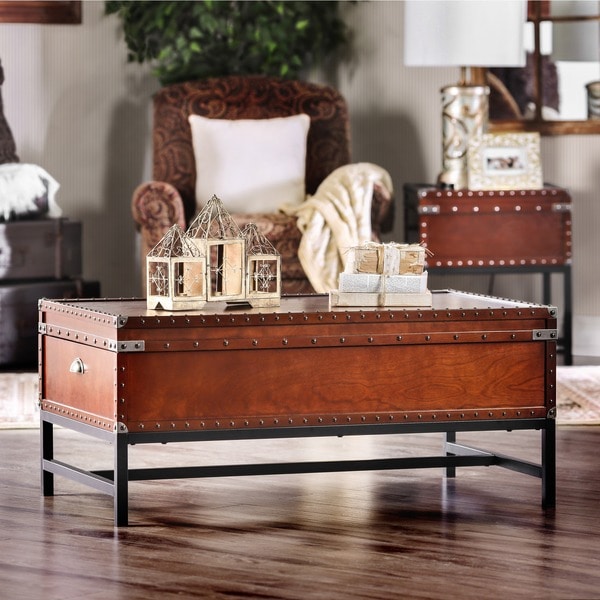 Shop Furniture of America Dravens Industrial Trunk Style ...