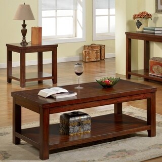 Furniture of America Ambelle Cherry 2-pc Table Set