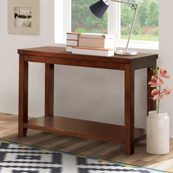 Shop Furniture Of America Ambelle Dark Cherry Sofa Table Free