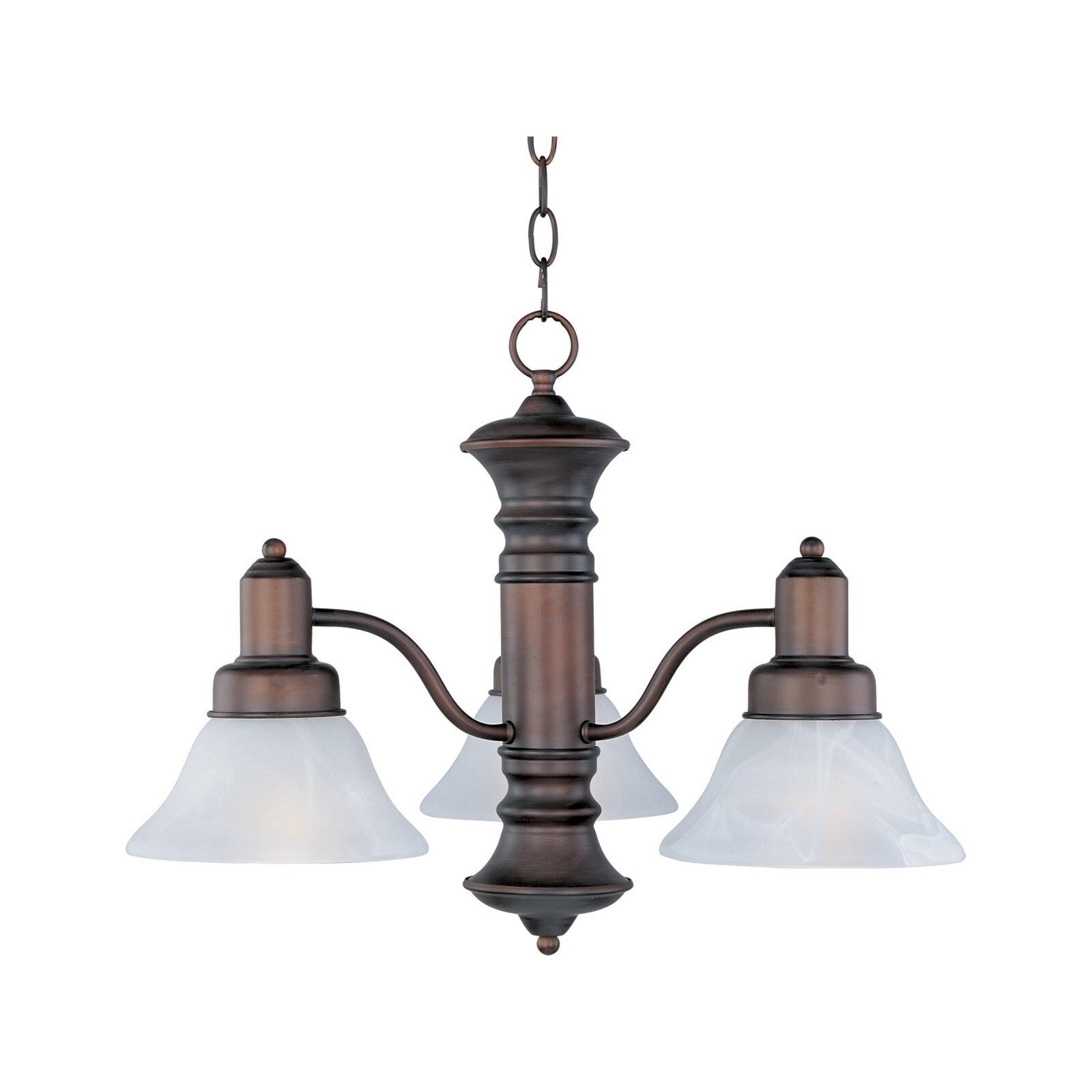 Maxim Newburg Bronze Iron 3-light Chandelier (Newburg 3-Light Chandelier) - Chandeliers For Bedrooms by Overstock.com