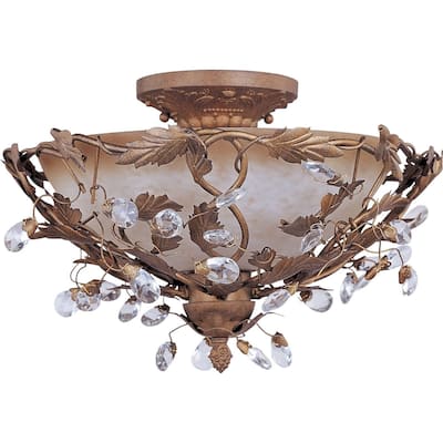 Elegante 3-Light Semi-Flush Mount