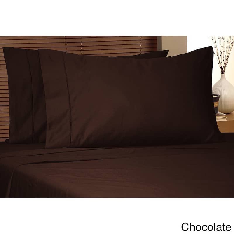 Luxury Egyptian Cotton 800 Thread Count Sateen Weave Ultra Soft Bed Sheet Set - King - Chocolate