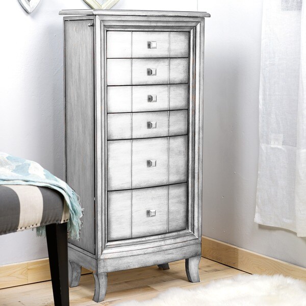 free standing jewelry armoire extra large hives amp honey natalie metallic silver freestanding jewelry armoire shop free standing jewelry armoire extra large hives amp honey natalie metallic silver freestanding jewelry armoire shop