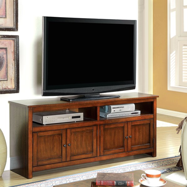 Shop Furniture of America Gentley 60-inch Entertainment Console - Free ...