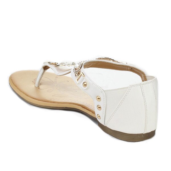 2 strap rhinestone sandals