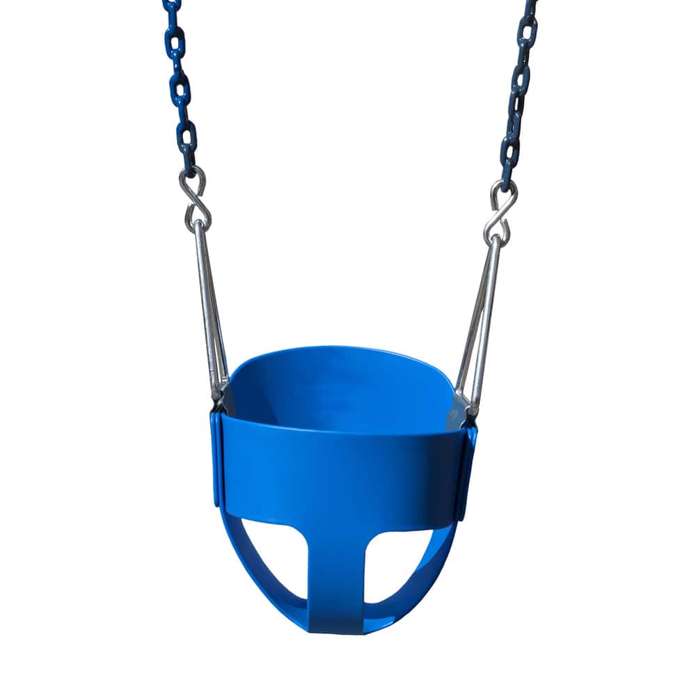Gorilla Playsets Full Bucket Toddler Swing with Coated Chains