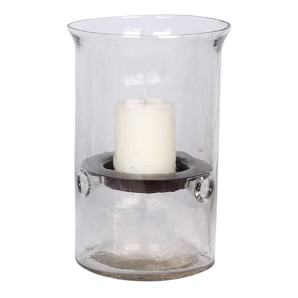 Medium Hammered Glass Hurricane Candle Holder - 17073009 - Overstock ...