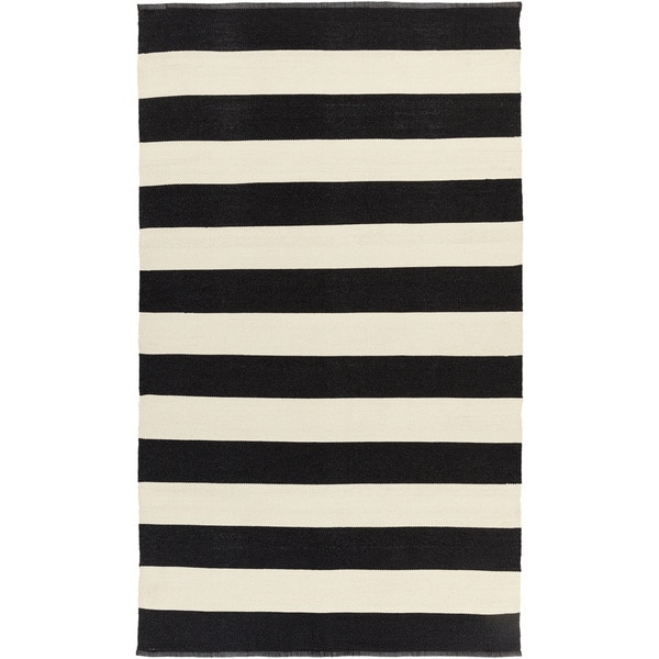 Hand-Woven Jonas Stripe PVC Area Rug - 8' x 11'