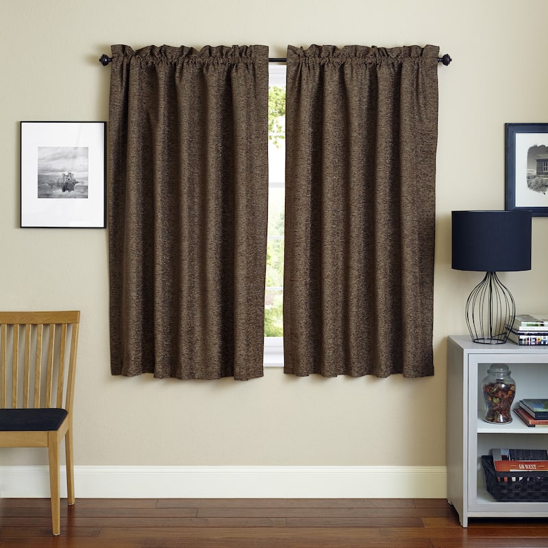 Blazing Needles Vermont Jacquard Chenille Curtain Panels (Set of 2)