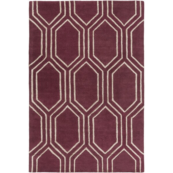 HandTufted Herman Geometric Pattern Viscose Area Rug (8' x 10') Free