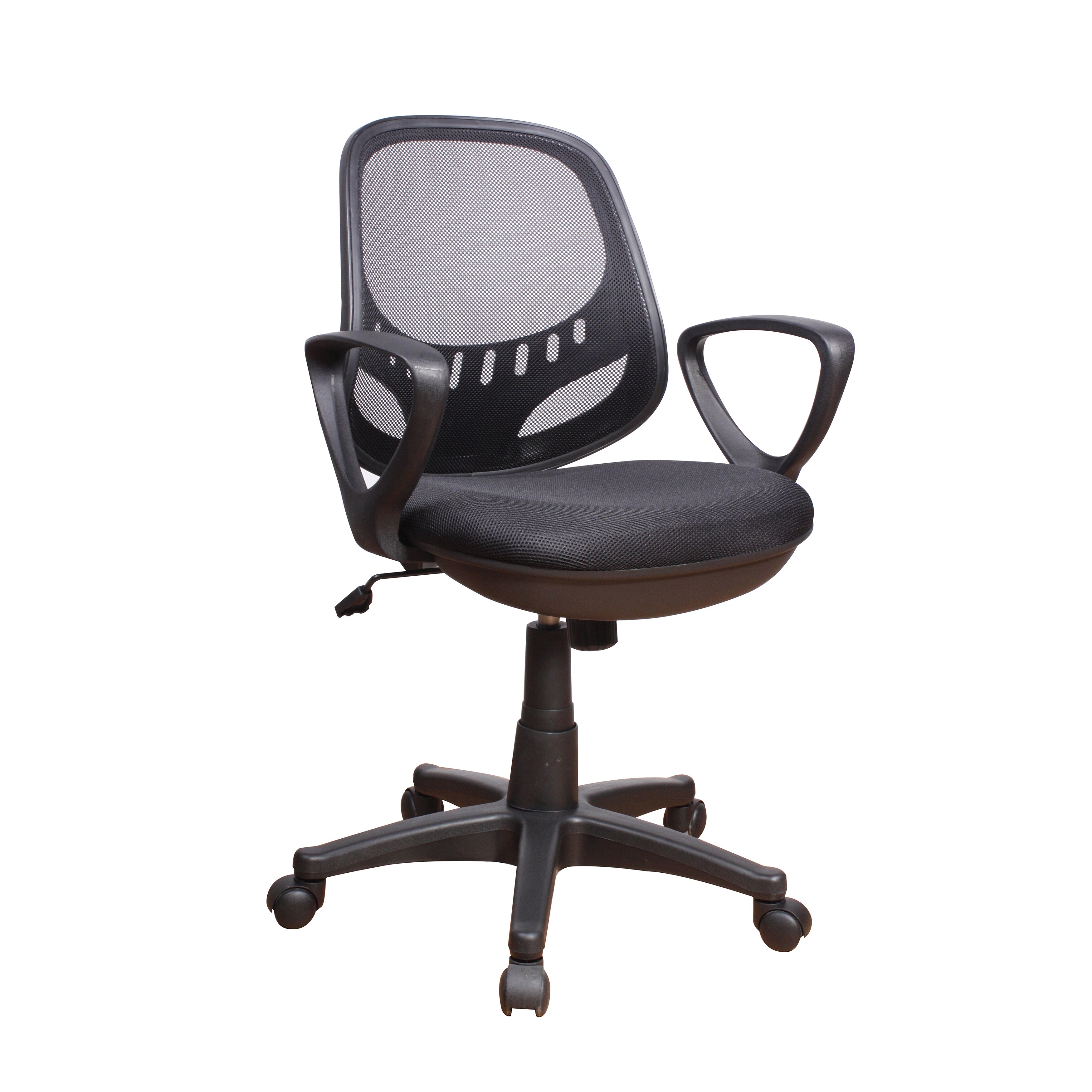 Somette Matte Black Mesh Adjustable Office Chair Overstock 9915722