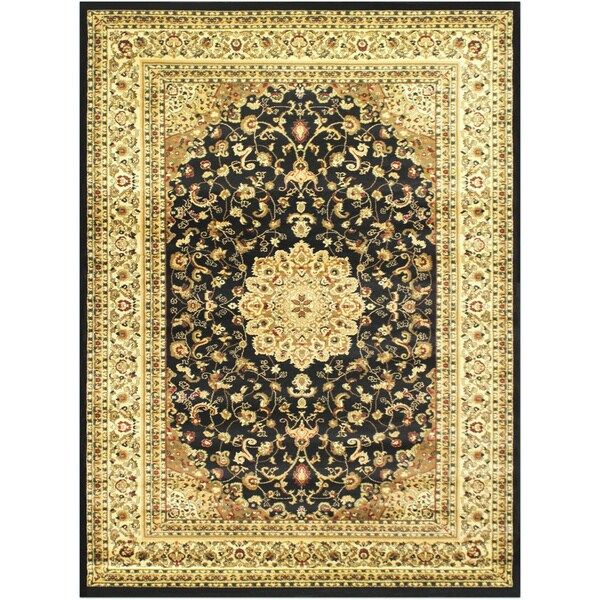 LYKE Home McKayla Black Oriental Area Rug (5' x 8')