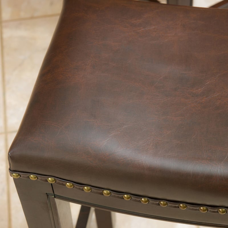 Avondale Contemporary Studded Counter Stool (Set of 2) by Christopher Knight Home