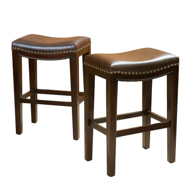 Avondale Contemporary Studded Counter Stool (Set of 2) by Christopher Knight Home