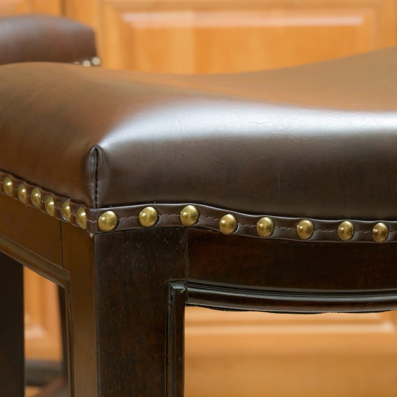 Avondale Contemporary Studded Counter Stool (Set of 2) by Christopher Knight Home