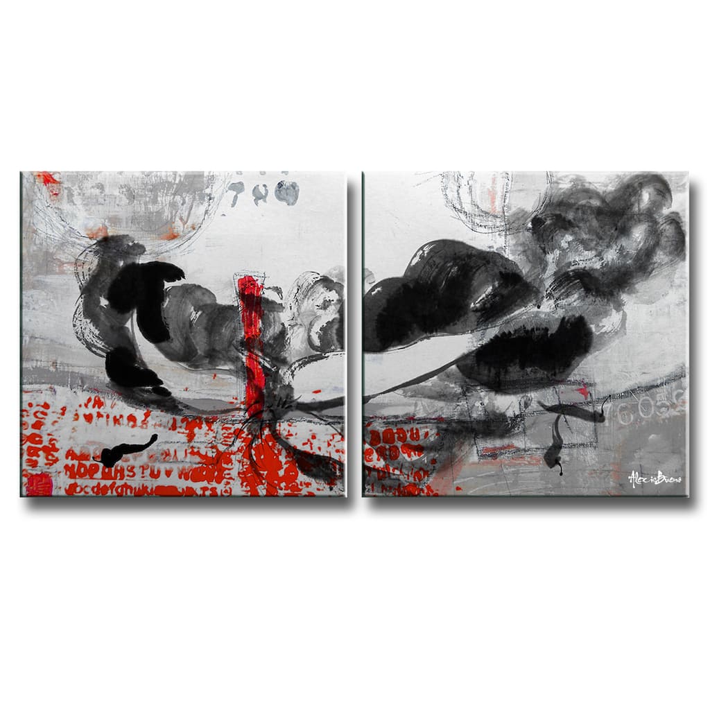 Inkd XVII' 2-Piece Wrapped Canvas Wall Art Set