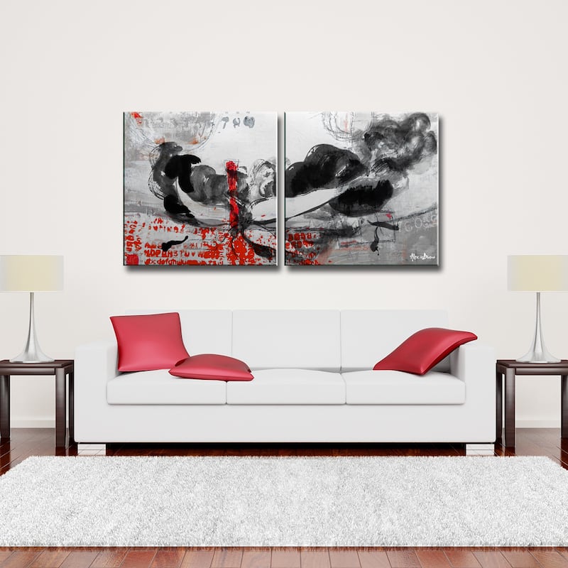 Inkd XVII' 2-Piece Wrapped Canvas Wall Art Set