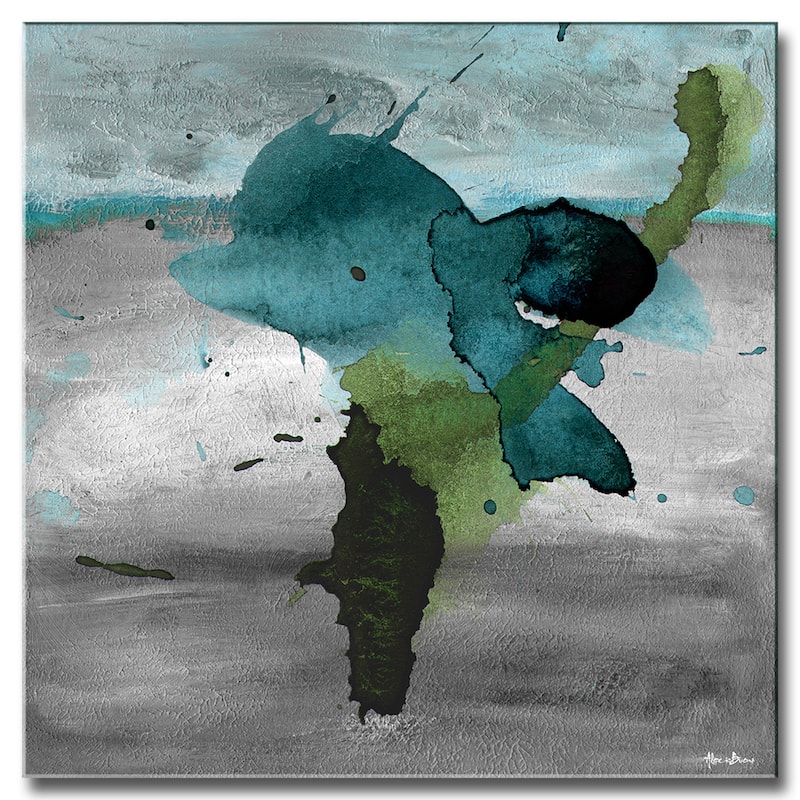 Inkd XV' Abstract Wrapped Canvas Wall Art