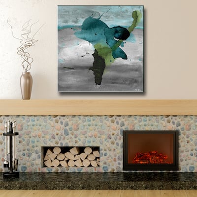 Inkd XV' Abstract Wrapped Canvas Wall Art