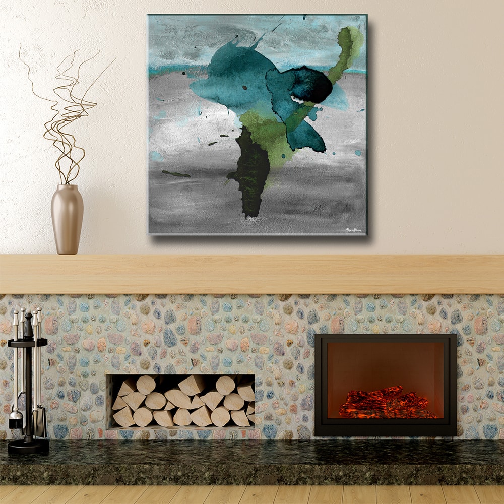 Inkd XV' Abstract Wrapped Canvas Wall Art