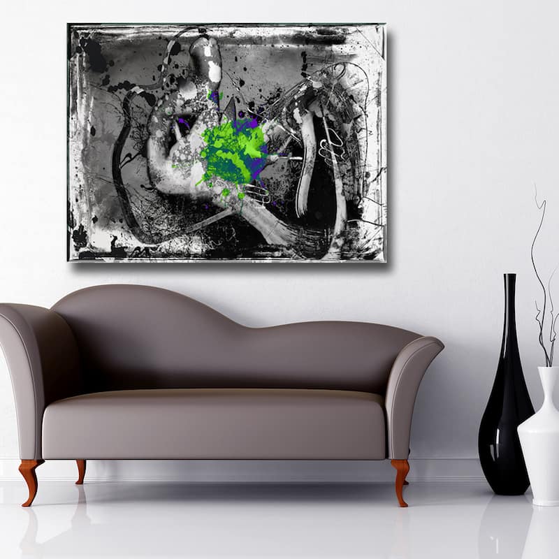 Inkd XIV' Abstract Wrapped Canvas Wall Art