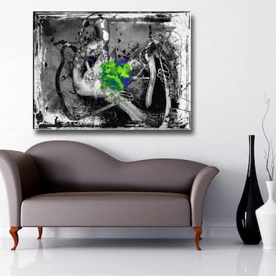 Inkd XIV' Abstract Wrapped Canvas Wall Art