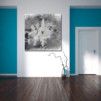 Inkd XII' Abstract Wrapped Canvas Wall Art