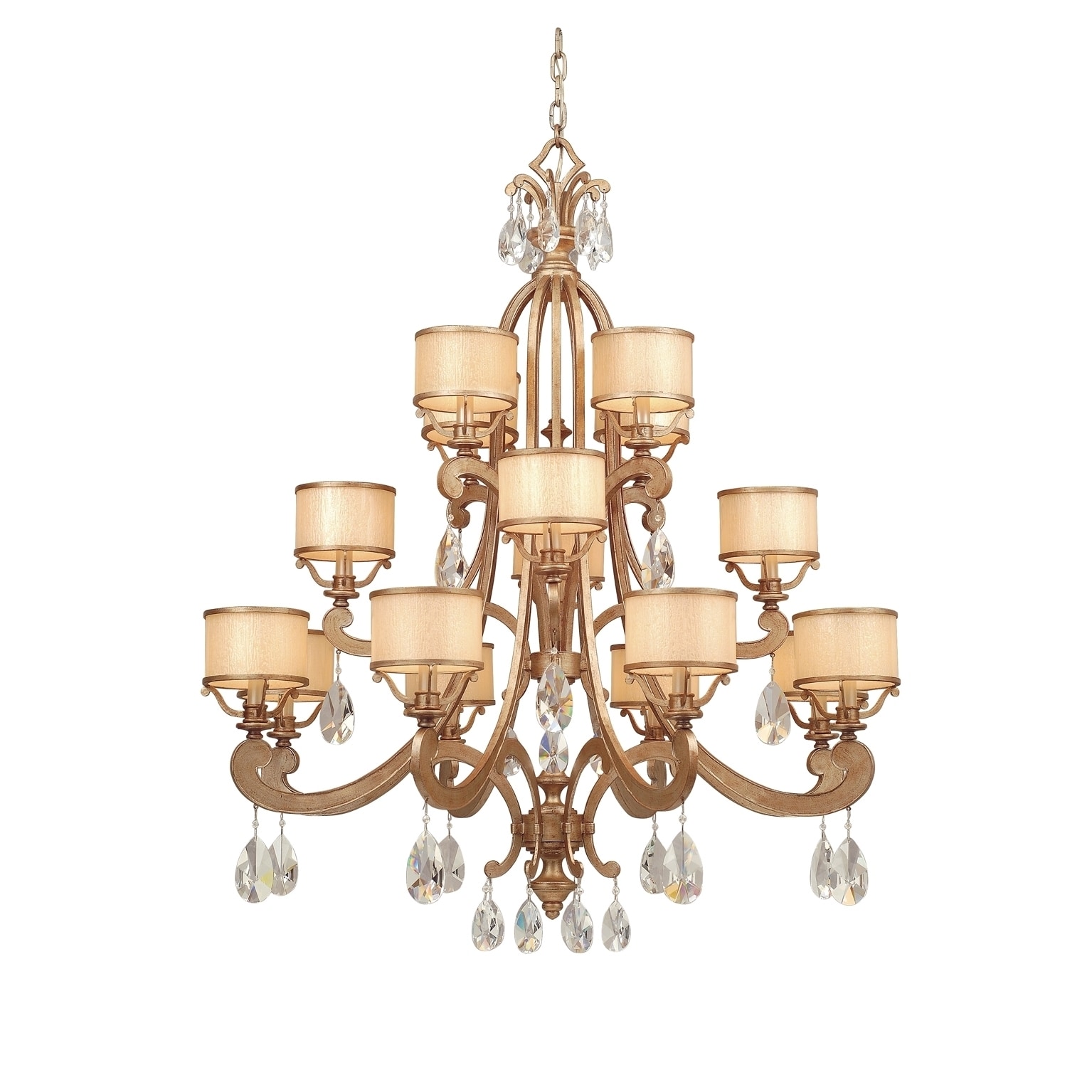 Corbett Lighting Roma 16-light Chandelier (Silver, Cream ice) - Chandeliers For Bedrooms by Overstock.com