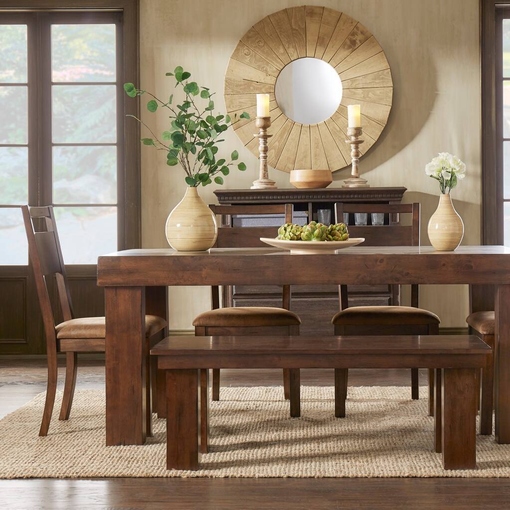 Rowan Rustic Burnished Oak Dining Set