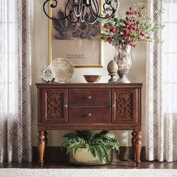 Emma Catherine Cherry 2-drawer 2-cabinet Server by iNSPIRE Q Classic