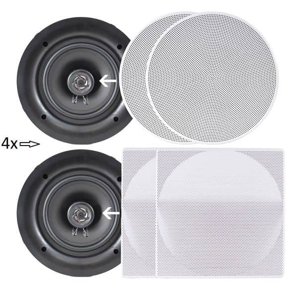 Shop Pyle Kthsp690 6 5 Inch 200w In Ceiling Speakers 4 Pair